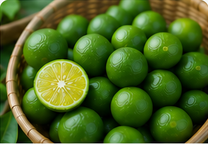 Fresh calamansi harvest